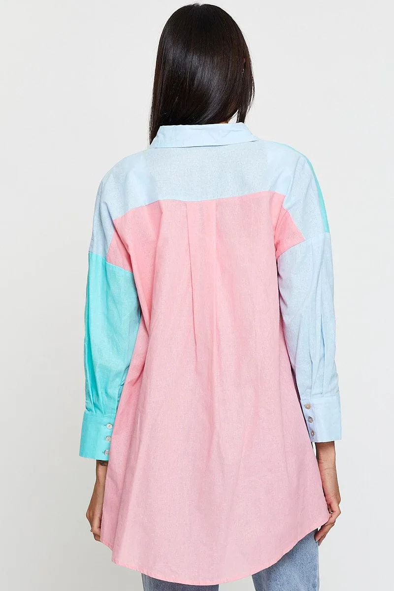 Multi Oversized Shirts Long Sleeve sold by Ally Fashion product image thumbnail 5
