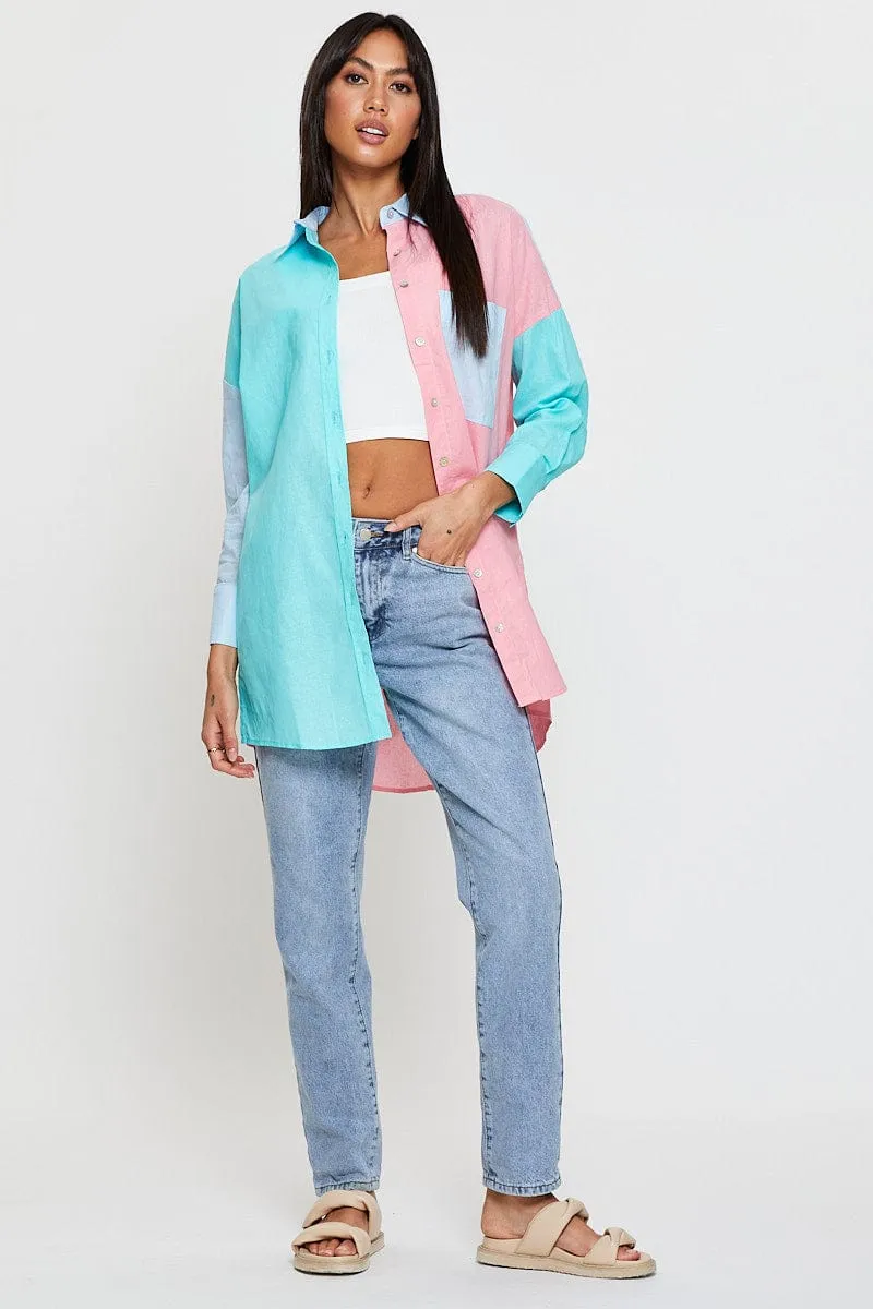 Multi Oversized Shirts Long Sleeve sold by Ally Fashion product image thumbnail 2