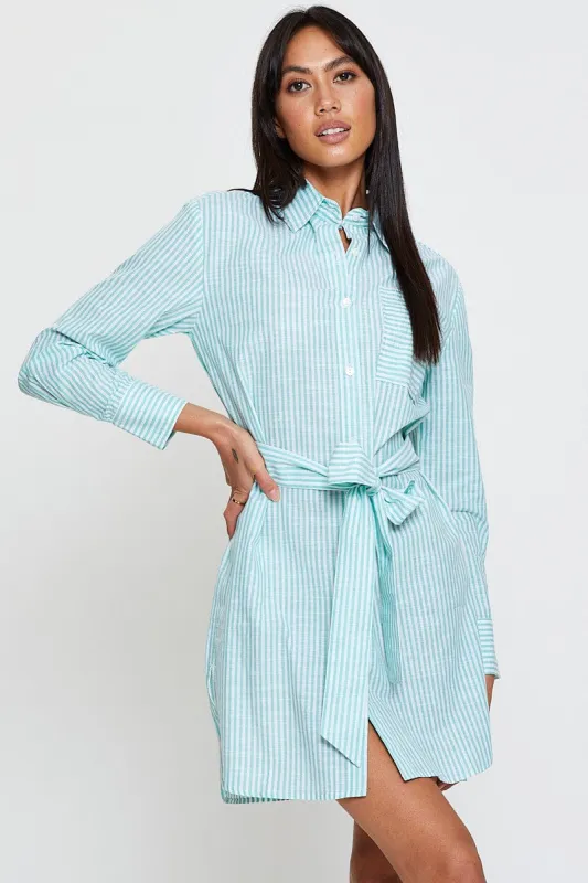 Stripe Oversized Shirts Long Sleeve sold by Ally Fashion