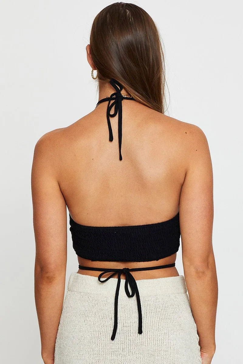 Black Halter Top Sleeveless sold by Ally Fashion product image thumbnail 5