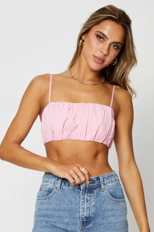 Pink Bralette Top Sleeveless sold by Ally Fashion