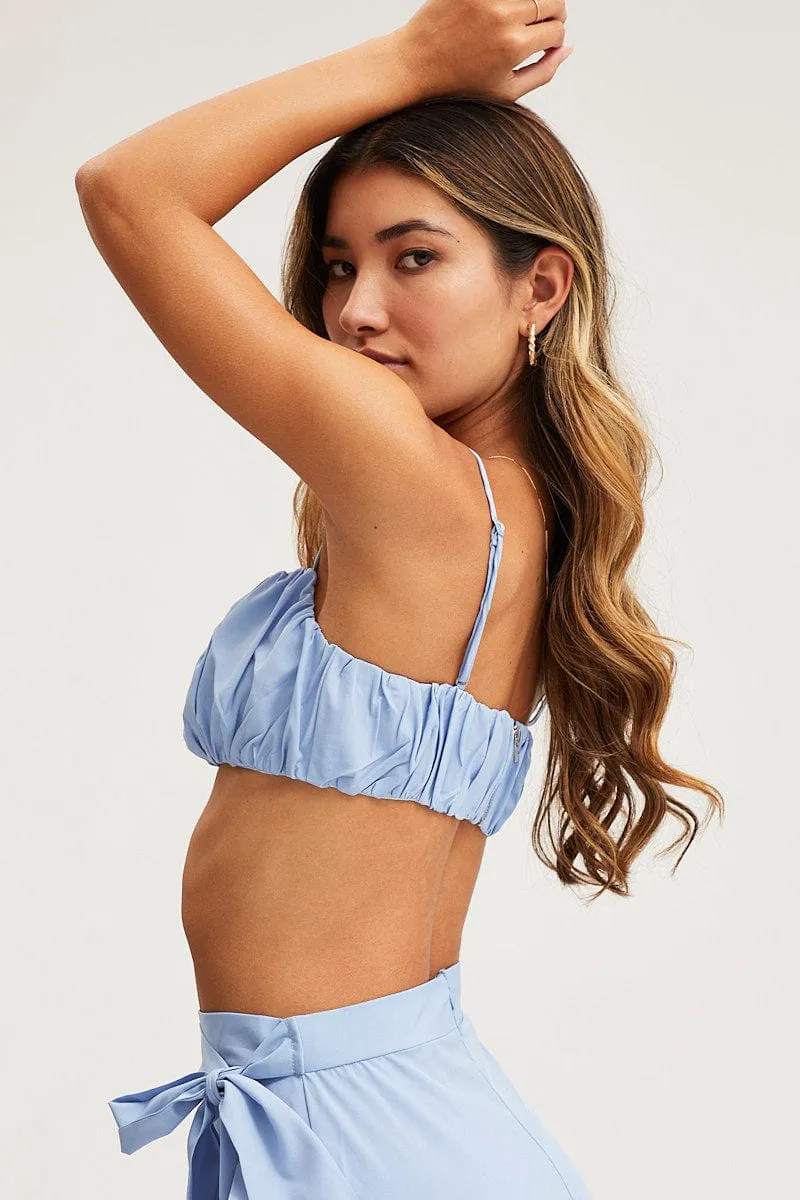 Blue Bralette Top Sleeveless sold by Ally Fashion product image thumbnail 4