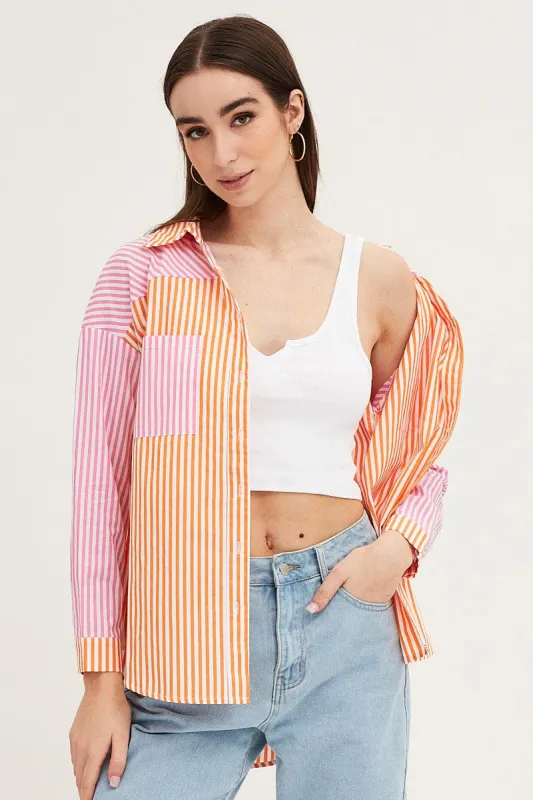 Stripe Shirt Top Long Sleeve sold by Ally Fashion
