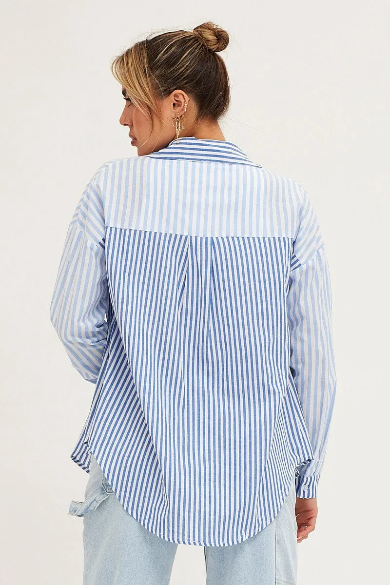 Stripe Long Sleeve Stripe Button Up Shirt sold by Ally Fashion product image thumbnail 5