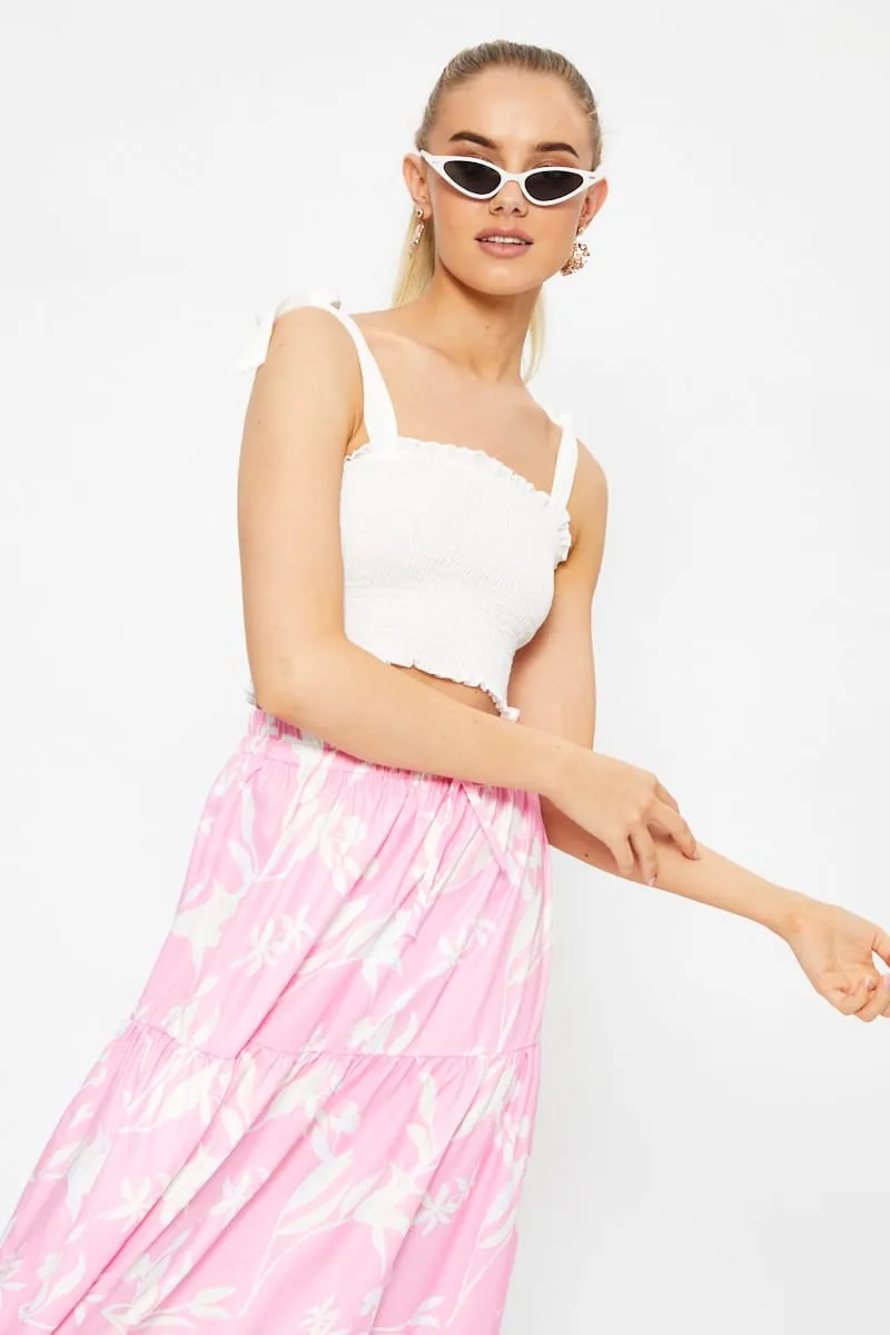 White Crop Top Sleeveless sold by Ally Fashion product image thumbnail 3