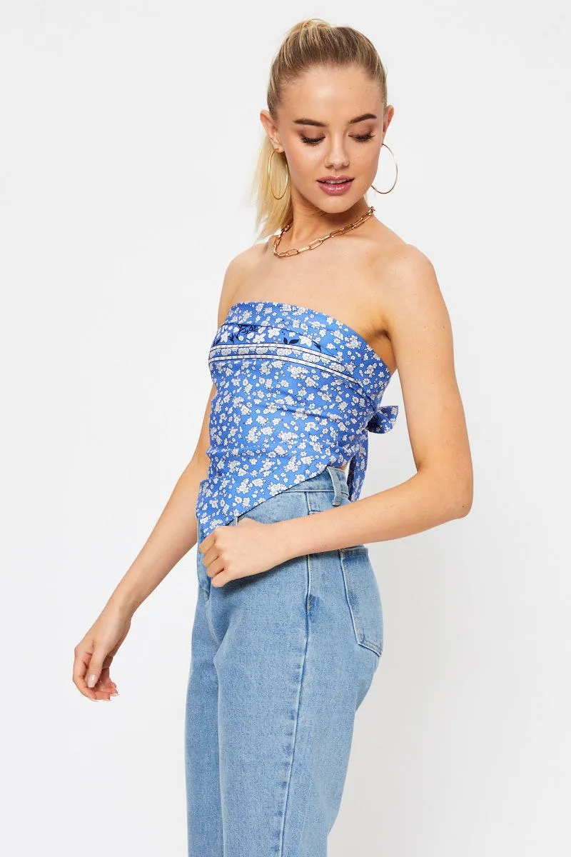 Boho Print Tie Back Scarf Top sold by Ally Fashion product image thumbnail 4