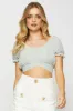 Green Crop Top Long Sleeve sold by Ally Fashion