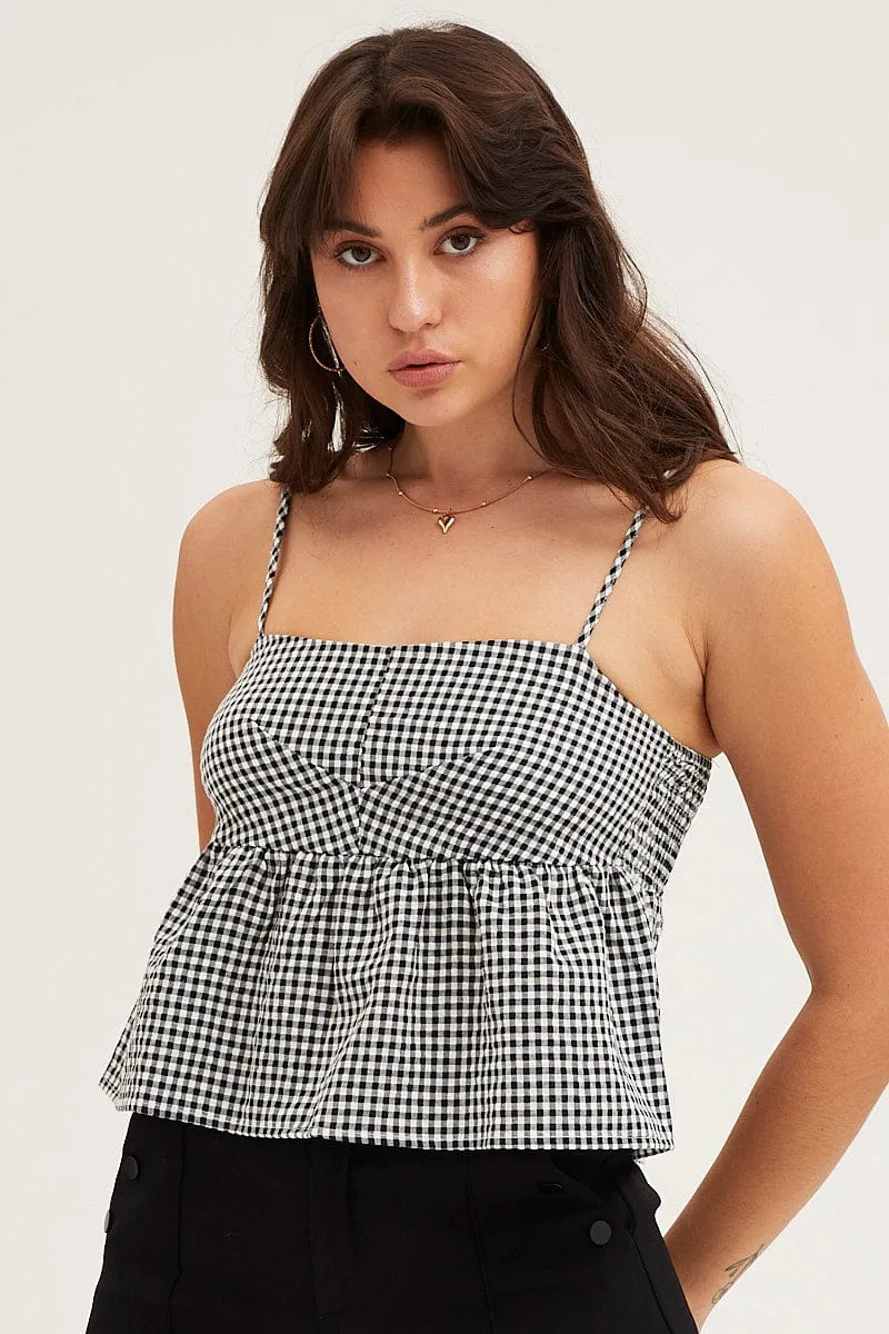 Check Panel Detail Cami sold by Ally Fashion product image thumbnail 3