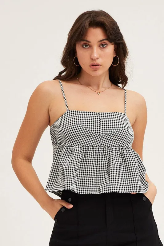 Check Panel Detail Cami sold by Ally Fashion