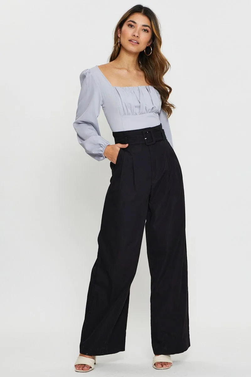 Purple Blouse Long Sleeve Square Neck sold by Ally Fashion product image thumbnail 2