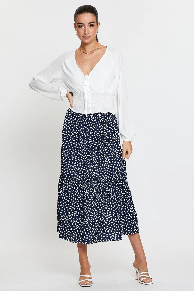 White Crop Top Long Sleeve V-Neck sold by Ally Fashion product image thumbnail 2