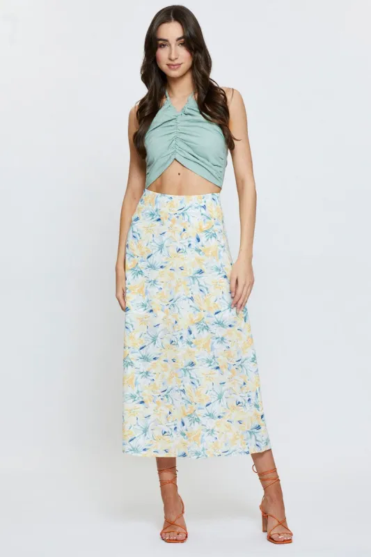 Green Halter Top Crop sold by Ally Fashion