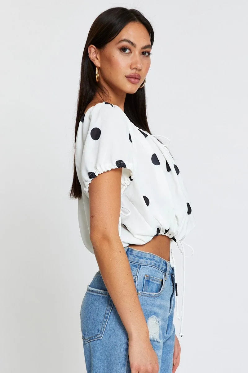 Polka Dot Crop Top sold by Ally Fashion product image thumbnail 4