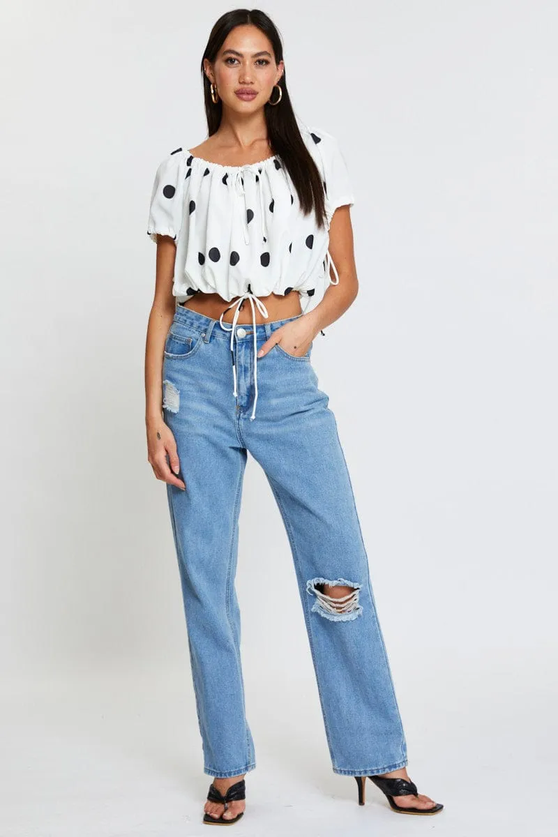 Polka Dot Crop Top sold by Ally Fashion product image thumbnail 2