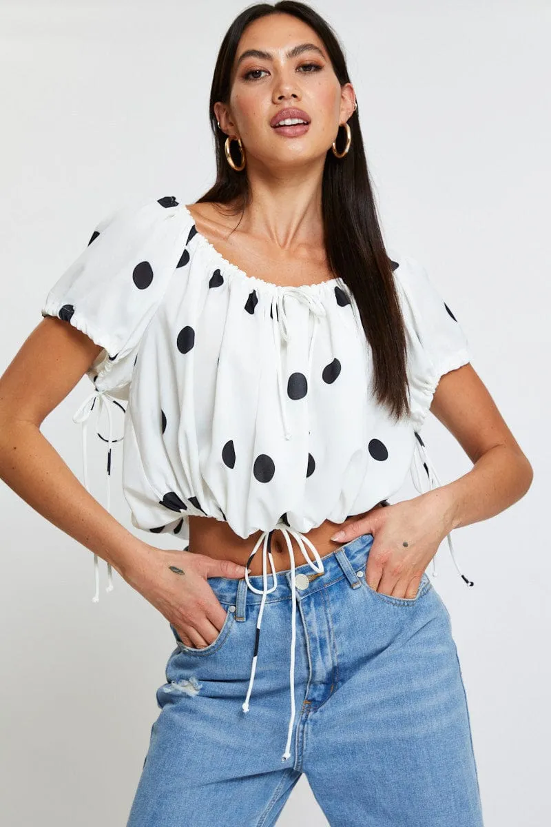 Polka Dot Crop Top sold by Ally Fashion product image thumbnail 3