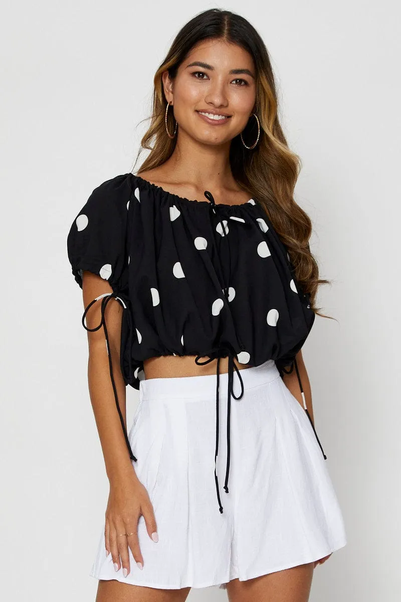 Polka Dot Crop Top sold by Ally Fashion product image thumbnail 3