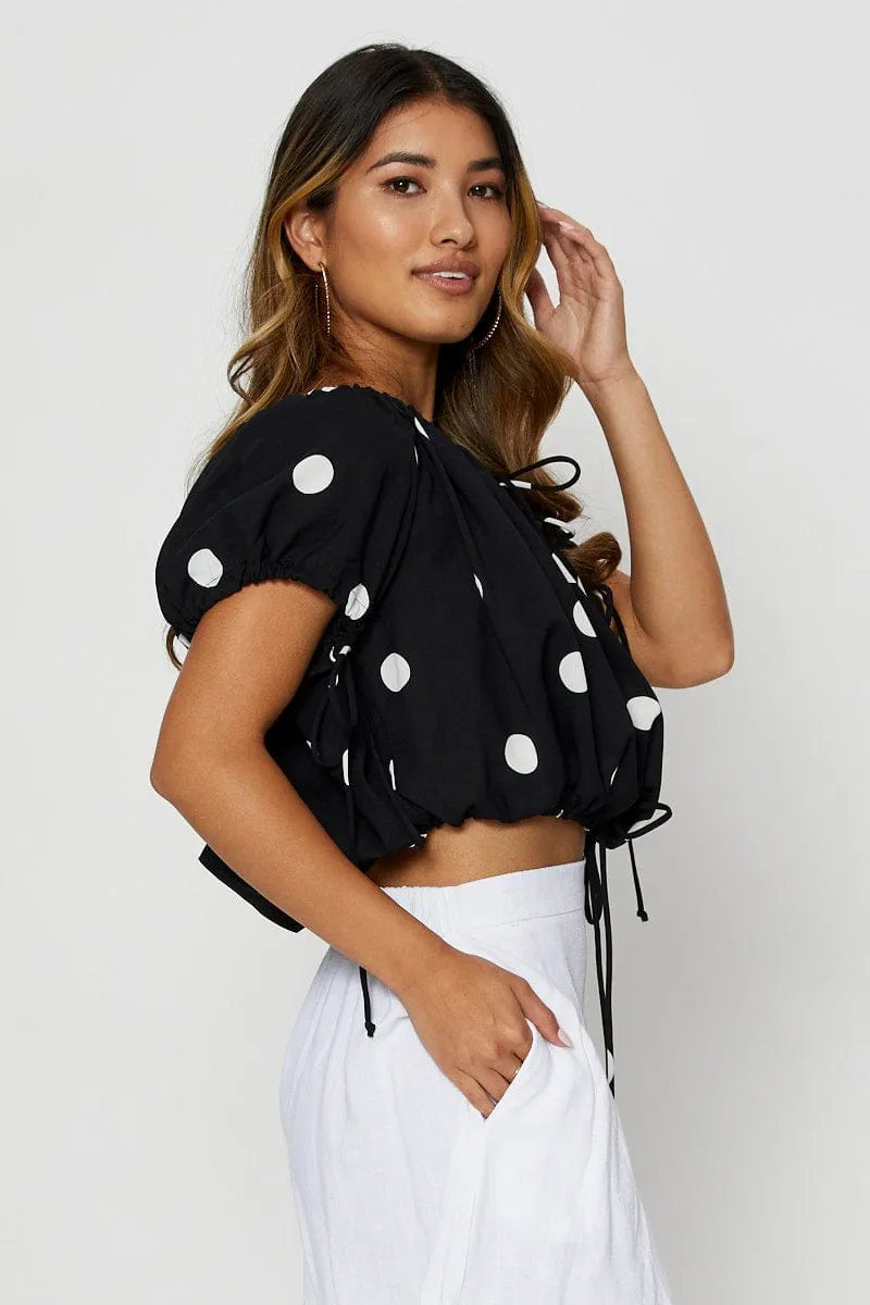Polka Dot Crop Top sold by Ally Fashion product image thumbnail 4