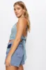 Grey Tie Back Crop Top sold by Ally Fashion