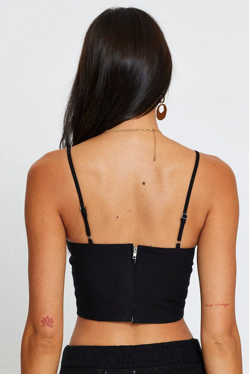 Black Crop Top Sleeveless sold by Ally Fashion product image thumbnail 5