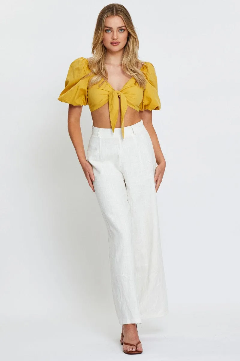Light Must Crop Top Tie Up sold by Ally Fashion product image thumbnail 2