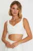 White Crop Top Linen Blend sold by Ally Fashion