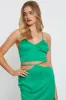 Green Cami Top Halter Satin sold by Ally Fashion