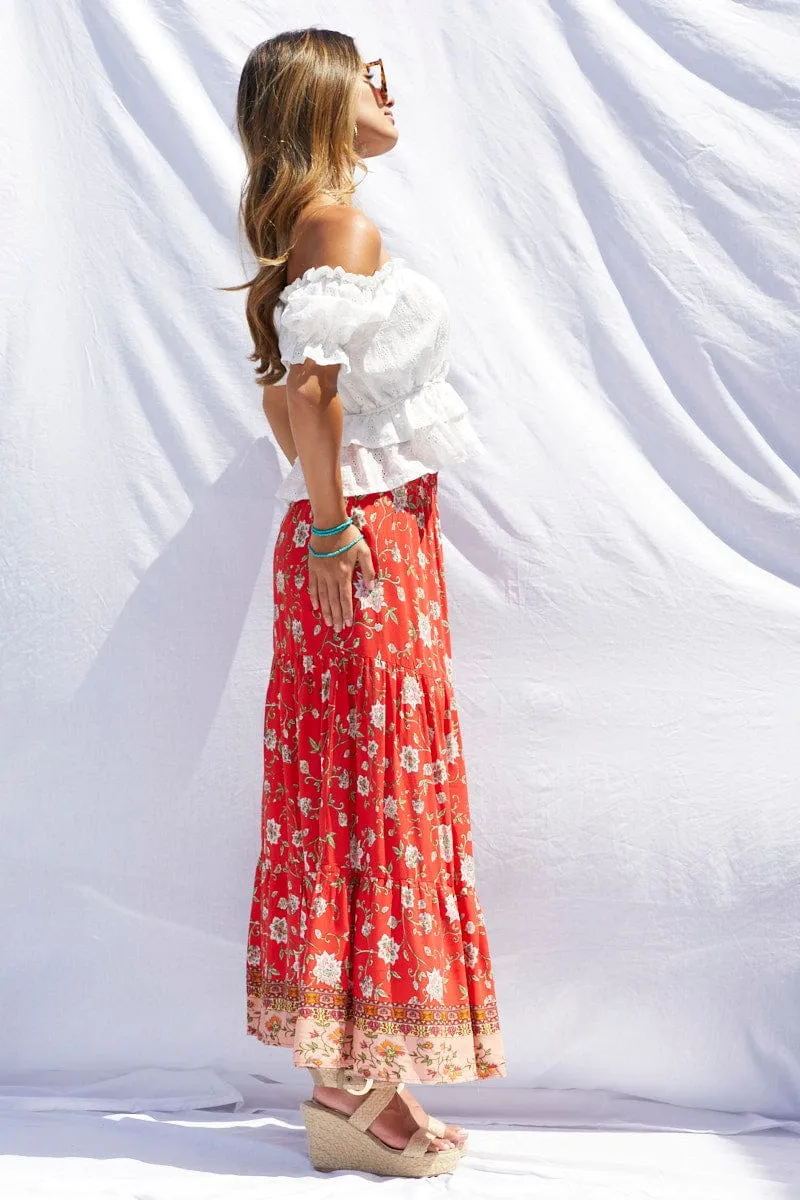 Boho Print Maxi Skirt High Rise sold by Ally Fashion product image thumbnail 4