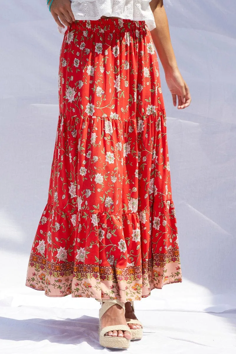 Boho Print Maxi Skirt High Rise sold by Ally Fashion product image thumbnail 2