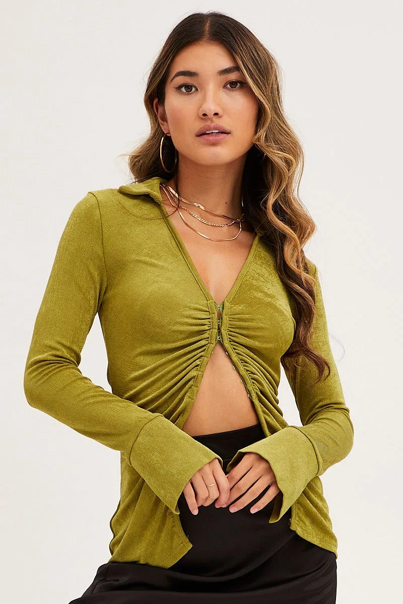 Green Slinky Jersey Long Sleeve Top sold by Ally Fashion product image thumbnail 3