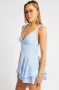 Blue Ruffle Playsuit V-Neck sold by Ally Fashion