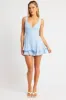 Blue Ruffle Playsuit V-Neck sold by Ally Fashion
