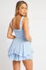 Blue Ruffle Playsuit V-Neck sold by Ally Fashion