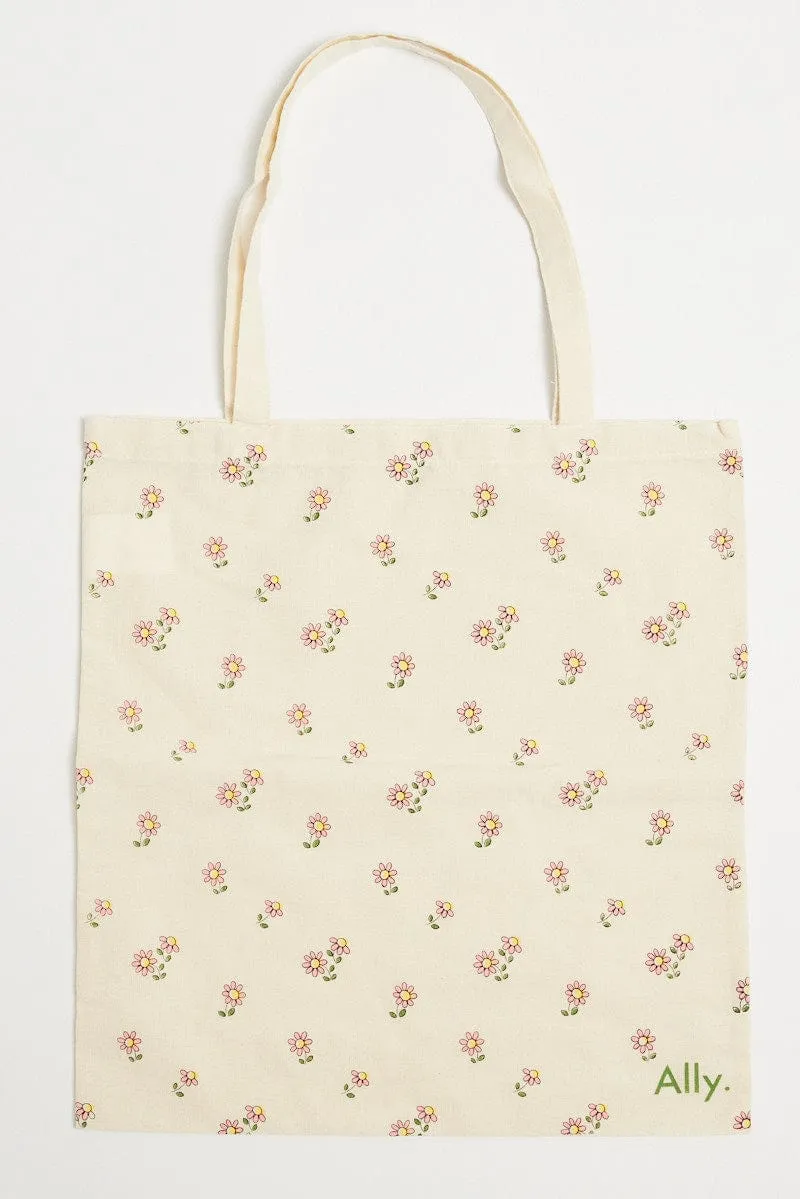 Multi Ditsy Tote Bag Printed Daisies sold by Ally Fashion