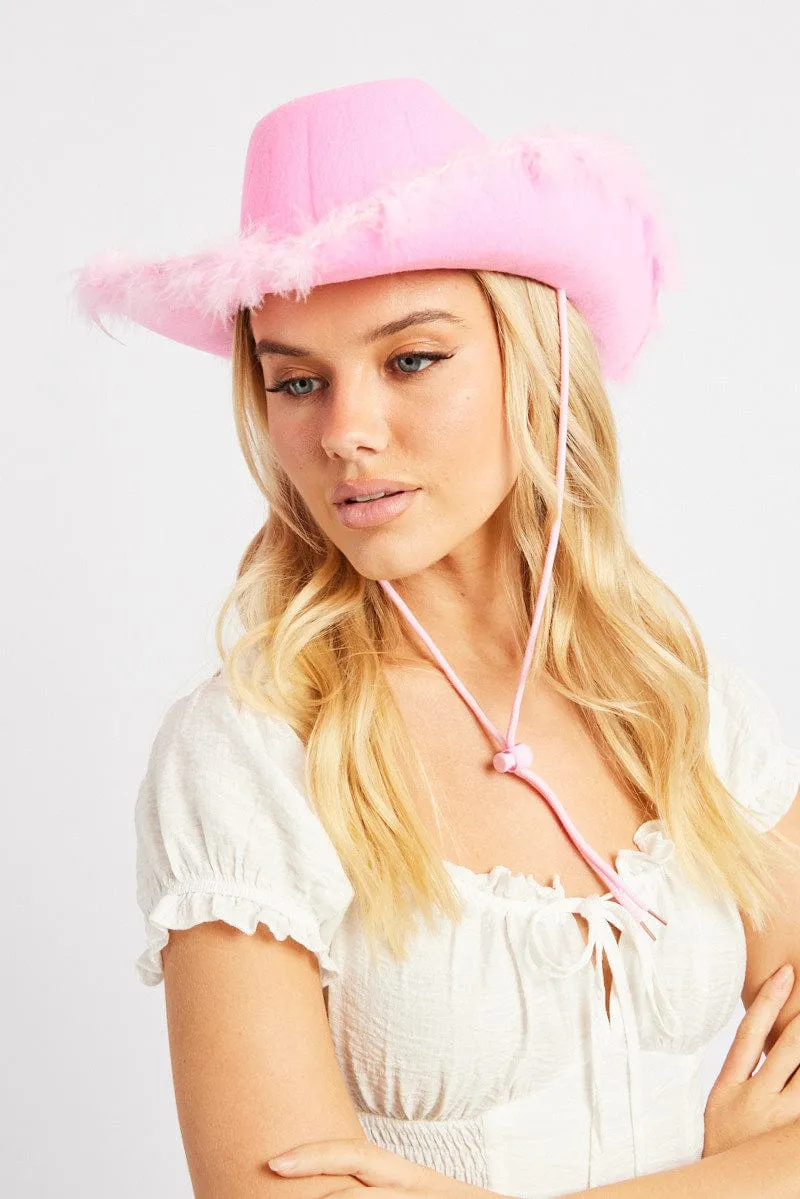 Pink Festival Cowboy Hat sold by Ally Fashion