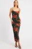 Black Floral Bodycon Dress Singlet Mesh sold by Ally Fashion