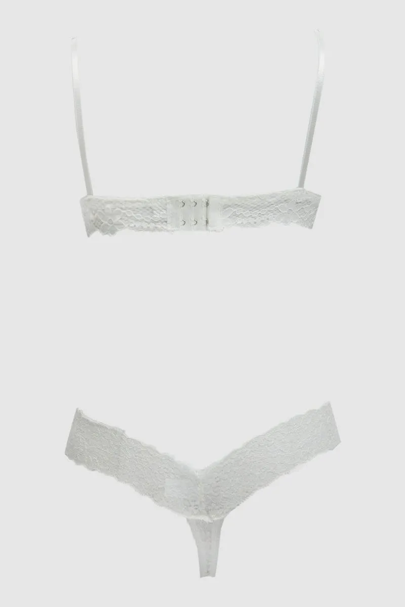 White Lace Lingerie Set sold by Ally Fashion product image thumbnail 2