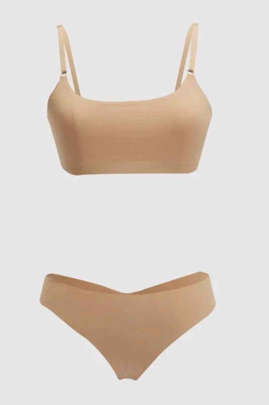 Beige No Wired Lingerie Set sold by Ally Fashion