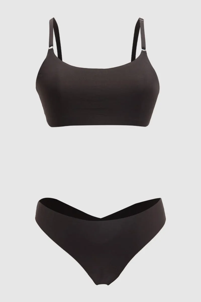 Black No Wired Lingerie Set sold by Ally Fashion