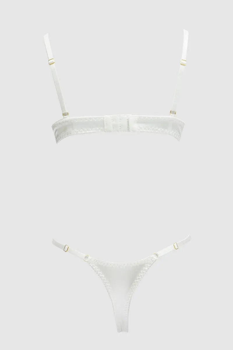 White Satin Lingerie Set sold by Ally Fashion product image thumbnail 2