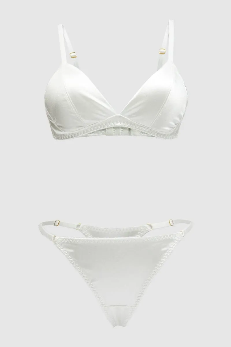 White Satin Lingerie Set sold by Ally Fashion