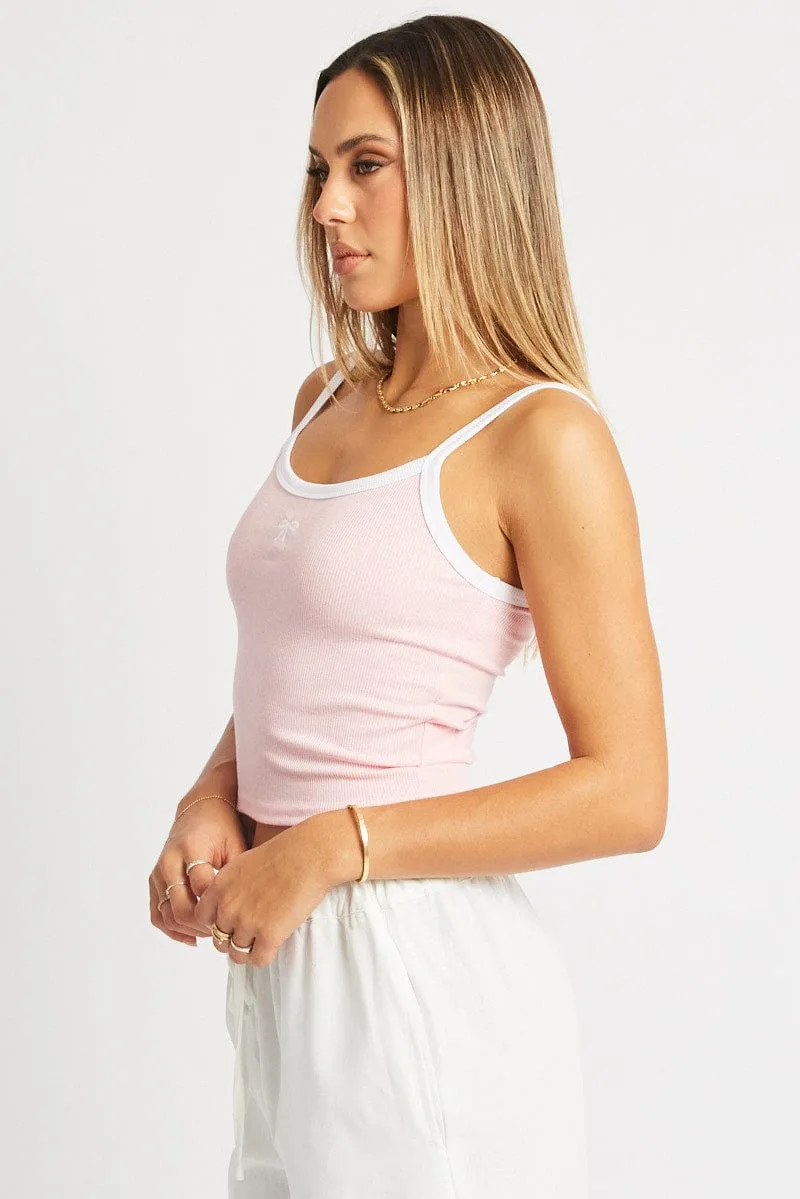 Pink Graphic Singlet Top sold by Ally Fashion product image thumbnail 4