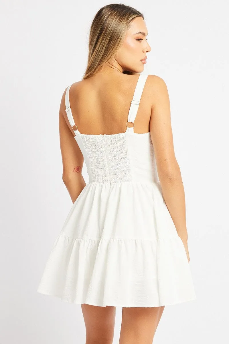 White Fit And Flare Dress Mini sold by Ally Fashion product image thumbnail 5