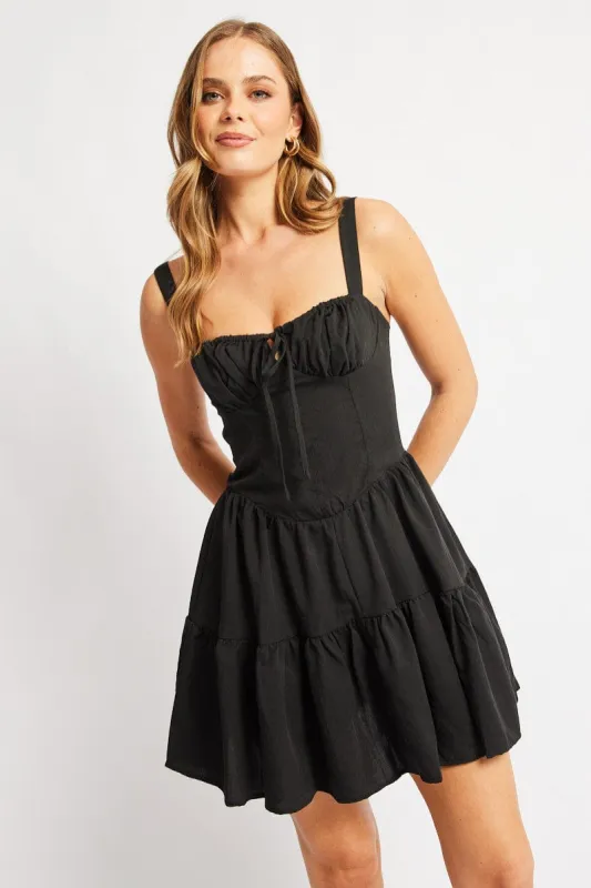 Black Fit And Flare Dress Mini sold by Ally Fashion