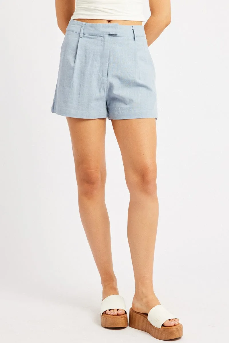 Blue Shorts Mid Rise sold by Ally Fashion product image thumbnail 3