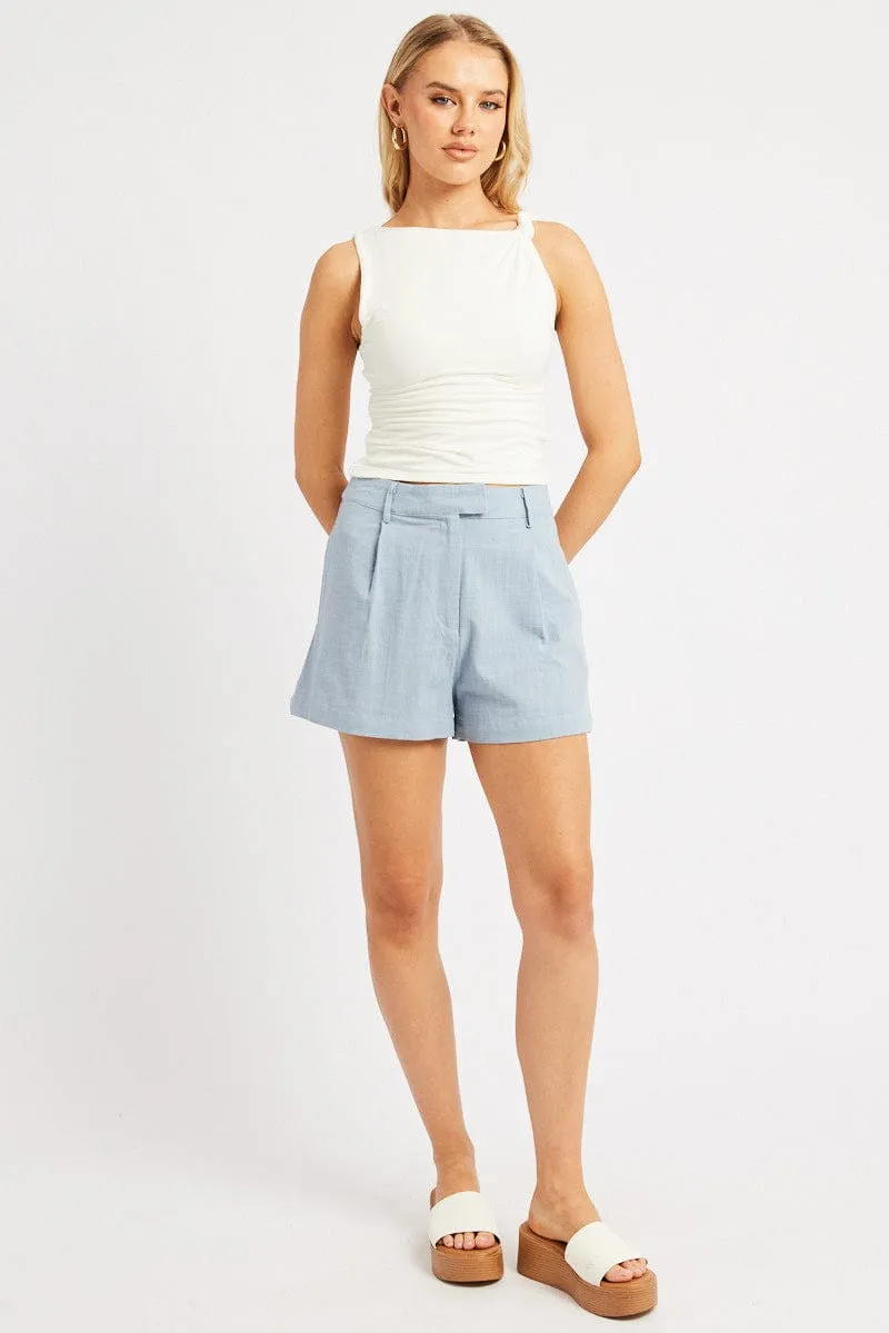 Blue Shorts Mid Rise sold by Ally Fashion product image thumbnail 2