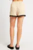 Beige Shorts Elasticated Waist Ric Rac sold by Ally Fashion