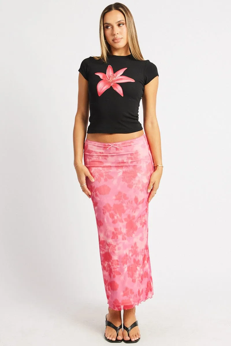 Black Graphic Tee Short Sleeve sold by Ally Fashion product image thumbnail 3