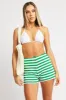 Green Stripe Shorts High Rise sold by Ally Fashion