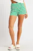 Green Stripe Shorts High Rise sold by Ally Fashion
