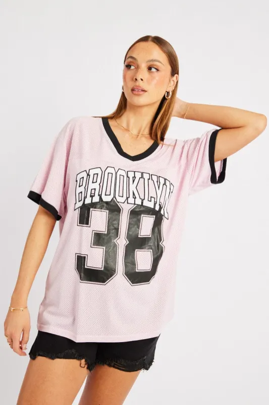 Pink Graphic Tee Short Sleeve sold by Ally Fashion